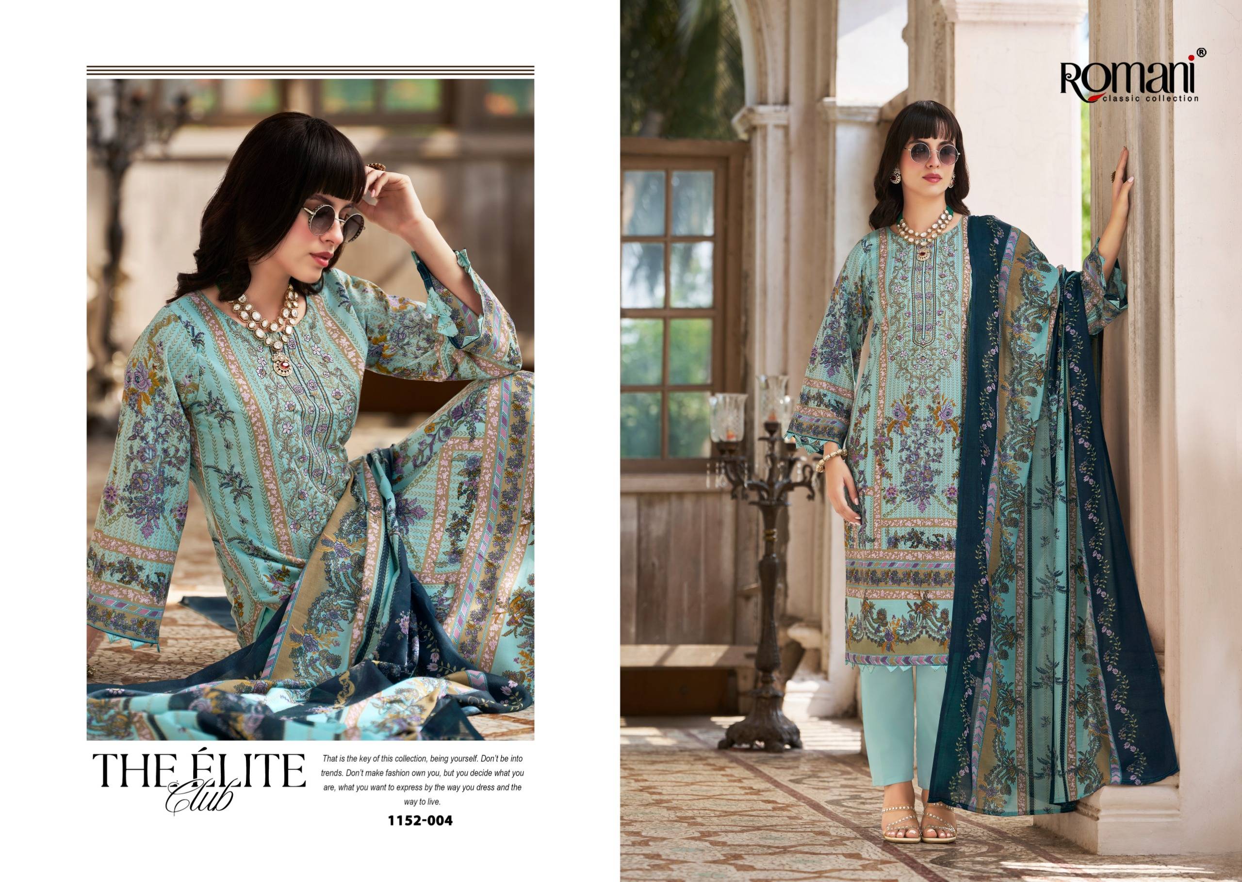 AARZU VOL-33 by ROMANI 1152-001 TO 1152-008 SERIES Pakistani Stylish Embroidered Soft Cotton COLLECTION At Wholesale Price